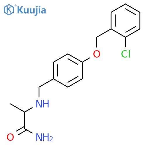 Propanamide, 2-[[[4-[(2-chlorophenyl)methoxy]phenyl]methyl]amino]- structure