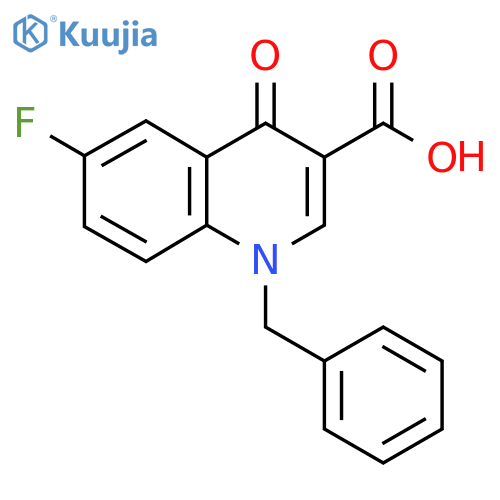 1-Benzyl-6-fluoro-4-oxo-1,4-dihydroquinoline-3-carboxylic acid structure