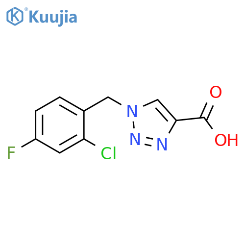1-[(2-chloro-4-fluorophenyl)methyl]-1h-1,2,3-triazole-4-carboxylic acid structure