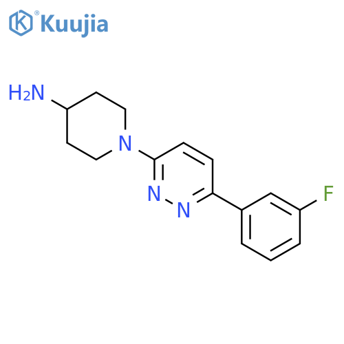 1-6-(3-Fluorophenyl)pyridazin-3-ylpiperidin-4-amine structure