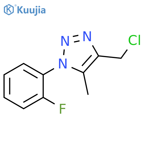 4-(chloromethyl)-1-(2-fluorophenyl)-5-methyl-1H-1,2,3-triazole structure