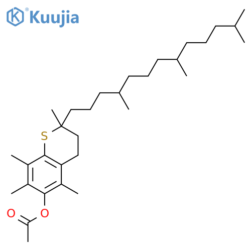 2H-1-Benzothiopyran-6-ol,3,4-dihydro-2,5,7,8-tetramethyl-2-(4,8,12-trimethyltridecyl)-, acetate,[2R*(4R*,8R*)]- (9CI) structure