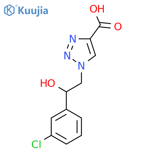 1-[2-(3-chlorophenyl)-2-hydroxyethyl]-1H-1,2,3-triazole-4-carboxylic acid structure