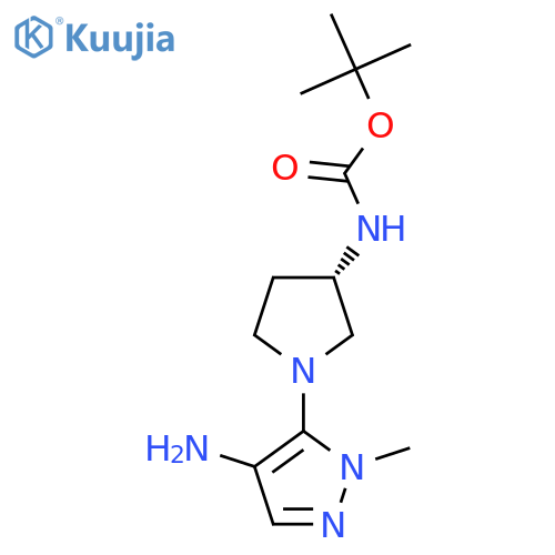 (S)-3-(Boc-amino)-1-(4-amino-1-methyl-1H-pyrazol-5-YL)pyrrolidine structure