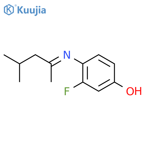 Phenol, 4-[(1,3-dimethylbutylidene)amino]-3-fluoro- structure