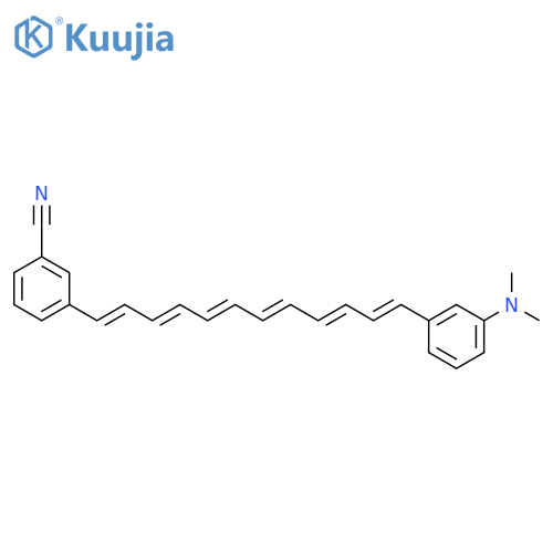 Benzonitrile, 3-[(1E,3E,5E,7E,9E,11E)-12-[3-(dimethylamino)phenyl]-1,3,5,7,9,11-dodecahexaen-1-yl]- structure