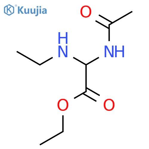 Acetic acid, (acetylamino)(ethylamino)-, ethyl ester (9CI) structure