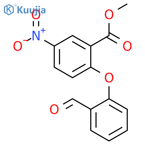methyl 2-(2-formylphenoxy)-5-nitrobenzoate structure