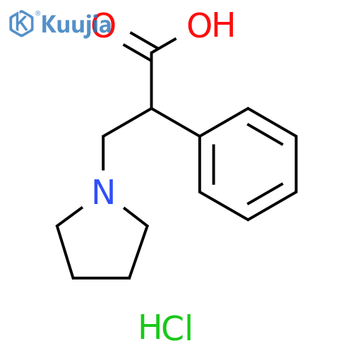 2-phenyl-3-(pyrrolidin-1-yl)propanoic acid hydrochloride structure