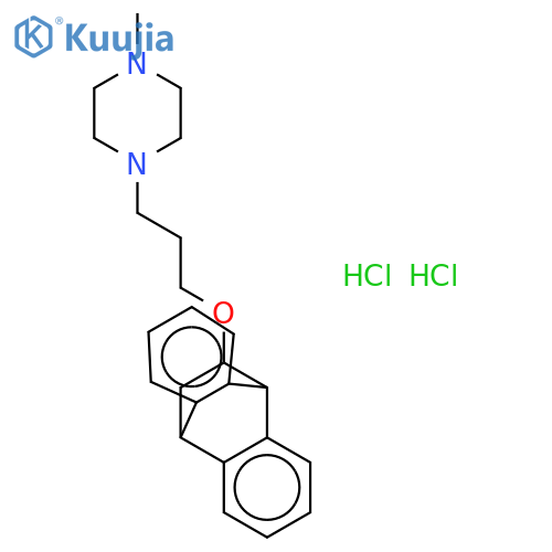 1-[3-(9,10-dihydro-9,10-ethanoanthracen-11-yloxy)propyl]-4-methylpiperazine dihydrochloride structure