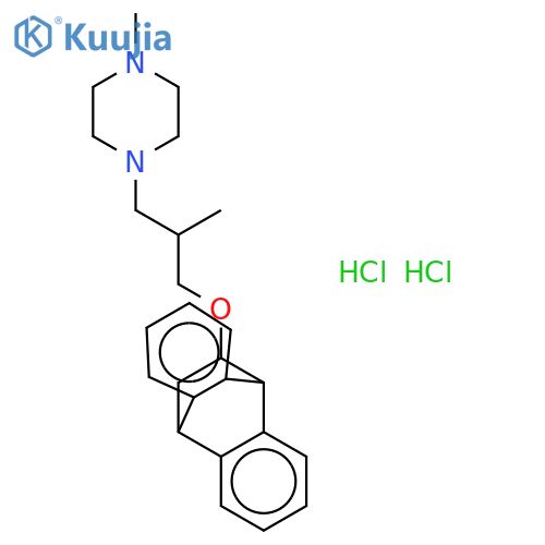 1-[3-(9,10-dihydro-9,10-ethanoanthracen-11-yloxy)-2-methylpropyl]-4-methylpiperazine dihydrochloride structure