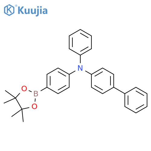 N-phenyl-N-(4-(4,4,5,5-tetramethyl-1,3,2-dioxaborolan-2-yl)phenyl)-[1,1'-biphenyl]-4-amine structure