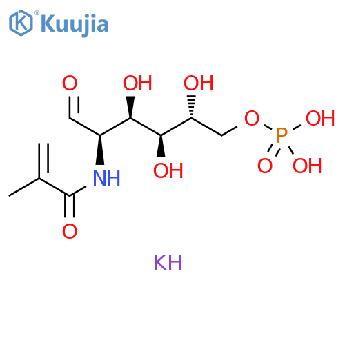 D-Glucose, 2-deoxy-2-[(2-methyl-1-oxo-2-propenyl)amino]-, 6-(dihydrogen phosphate), dipotassium salt (9CI) structure