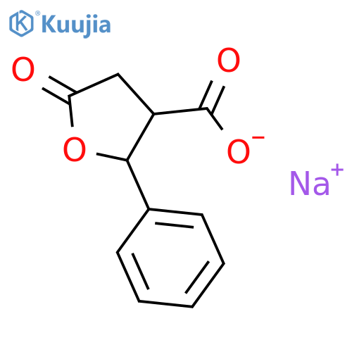 sodium 5-oxo-2-phenyltetrahydrofuran-3-carboxylate structure