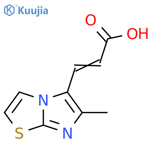 3-{6-methylimidazo2,1-b1,3thiazol-5-yl}prop-2-enoic acid structure