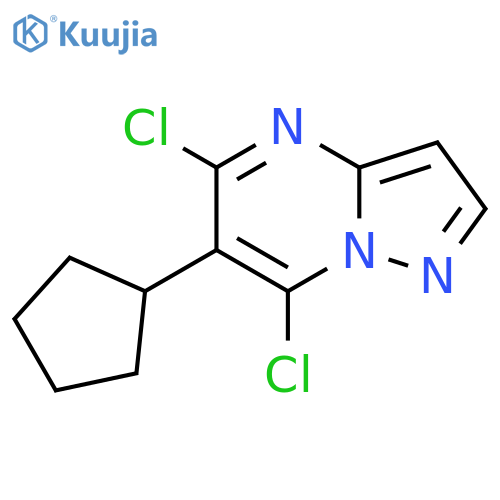5,7-Dichloro-6-cyclopentylpyrazolo[1,5-a]pyrimidine structure