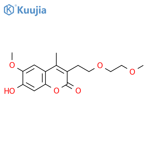 7-Hydroxy-6-methoxy-3-(2-(2-methoxyethoxy)ethyl)-4-methyl-2H-chromen-2-one structure