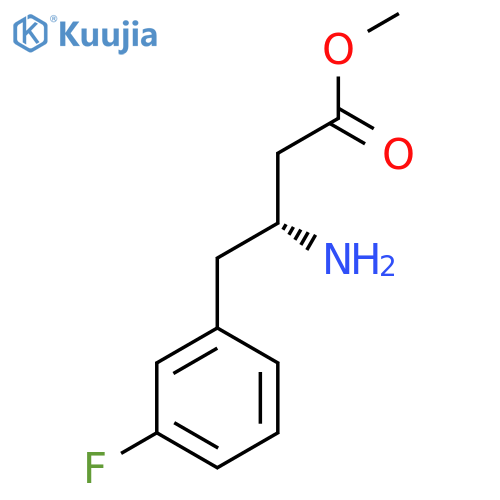 methyl (3R)-3-amino-4-(3-fluorophenyl)butanoate structure