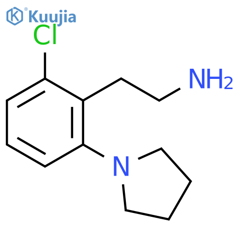 2-2-chloro-6-(pyrrolidin-1-yl)phenylethan-1-amine structure