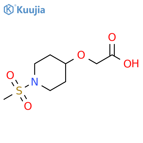 2-(1-methanesulfonylpiperidin-4-yl)oxyacetic acid structure