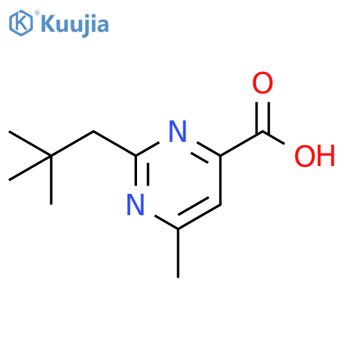 2-(2,2-Dimethylpropyl)-6-methylpyrimidine-4-carboxylic Acid structure