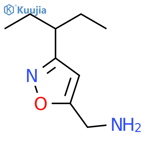 3-(pentan-3-yl)-1,2-oxazol-5-ylmethanamine structure