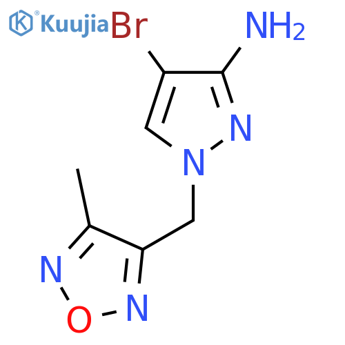4-bromo-1-(4-methyl-1,2,5-oxadiazol-3-yl)methyl-1H-pyrazol-3-amine structure
