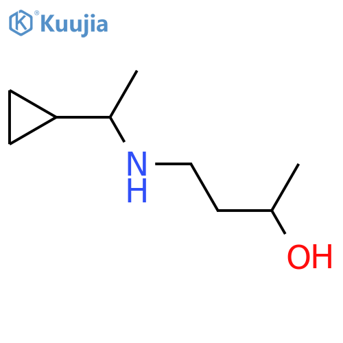 4-(1-cyclopropylethyl)aminobutan-2-ol structure