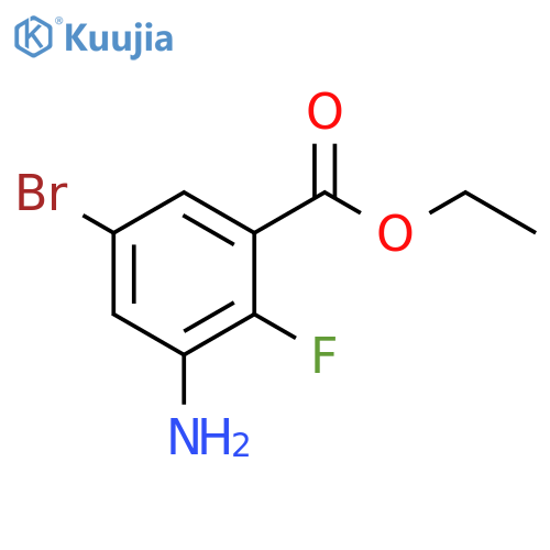 Benzoic acid, 3-amino-5-bromo-2-fluoro-, ethyl ester structure