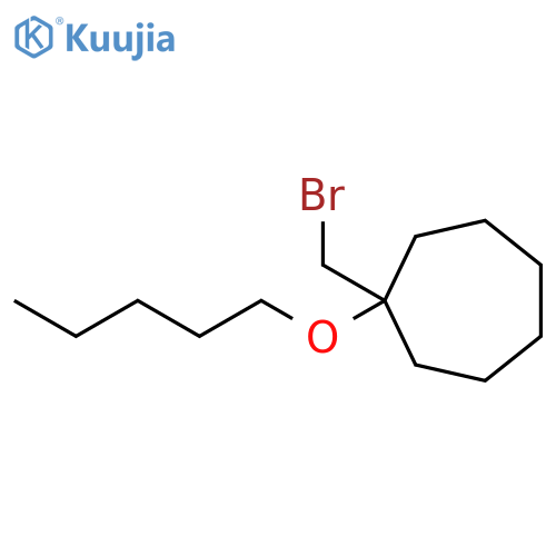 1-(bromomethyl)-1-(pentyloxy)cycloheptane structure