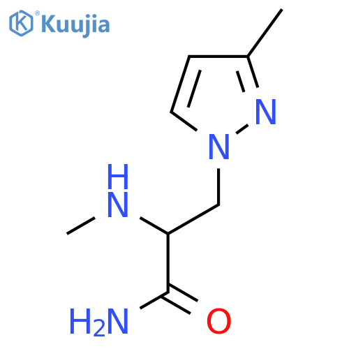 3-(3-methyl-1H-pyrazol-1-yl)-2-(methylamino)propanamide structure