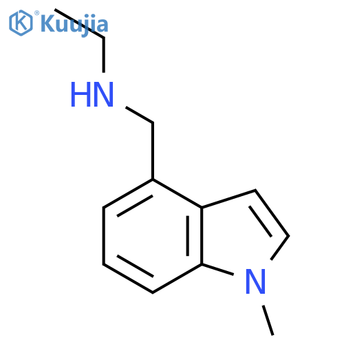 Ethyl-(1-methyl-1H-indol-4-ylmethyl)-amine structure