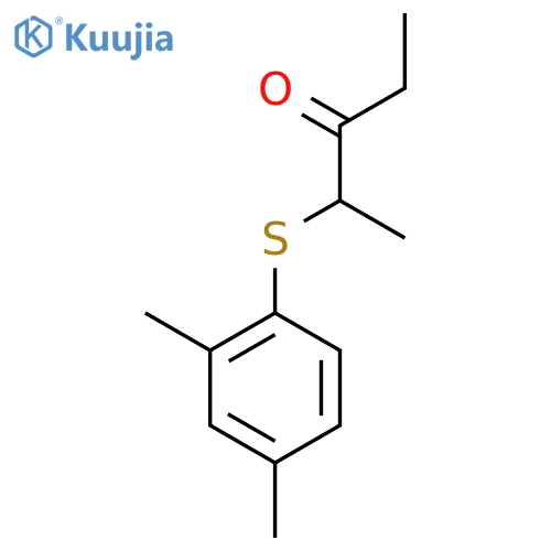 3-Pentanone, 2-[(2,4-dimethylphenyl)thio]- structure