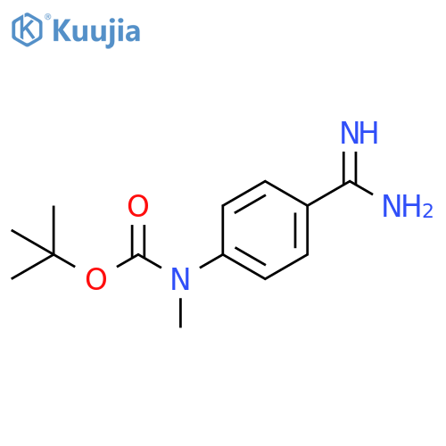 tert-butyl N-(4-carbamimidoylphenyl)-N-methylcarbamate structure