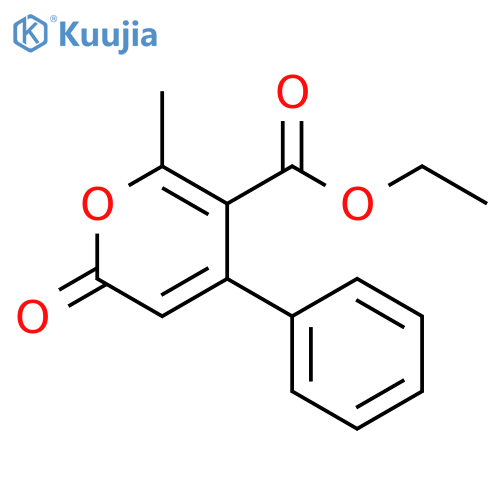2H-Pyran-5-carboxylic acid, 6-methyl-2-oxo-4-phenyl-, ethyl ester structure