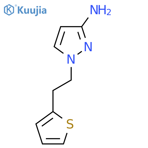 1-2-(thiophen-2-yl)ethyl-1H-pyrazol-3-amine structure