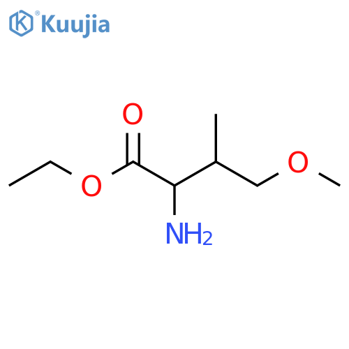 ethyl 2-amino-4-methoxy-3-methylbutanoate structure