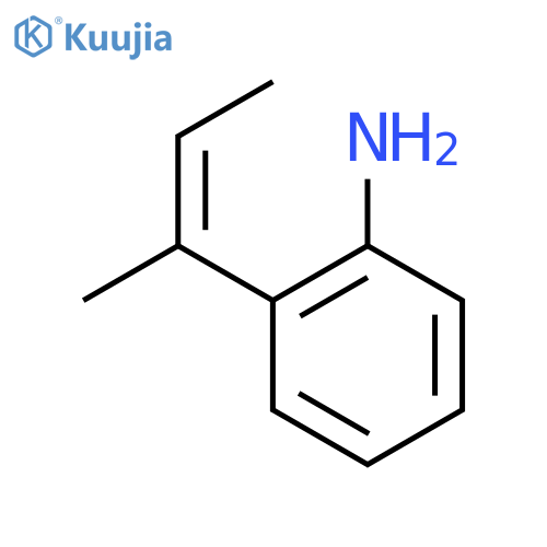 (E)-2-(But-2-en-2-yl)aniline structure