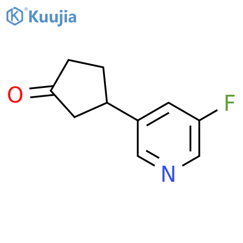 3-(5-fluoropyridin-3-yl)cyclopentan-1-one structure