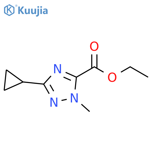 ethyl 3-cyclopropyl-1-methyl-1H-1,2,4-triazole-5-carboxylate structure