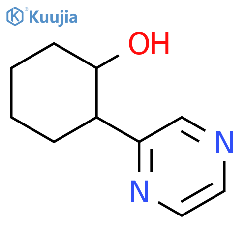 2-(pyrazin-2-yl)cyclohexan-1-ol structure