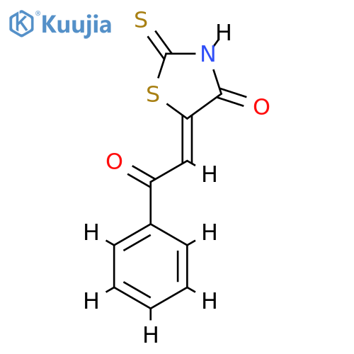 (5Z)-5-(2-oxo-2-phenylethylidene)-2-sulfanylidene-1,3-thiazolidin-4-one structure
