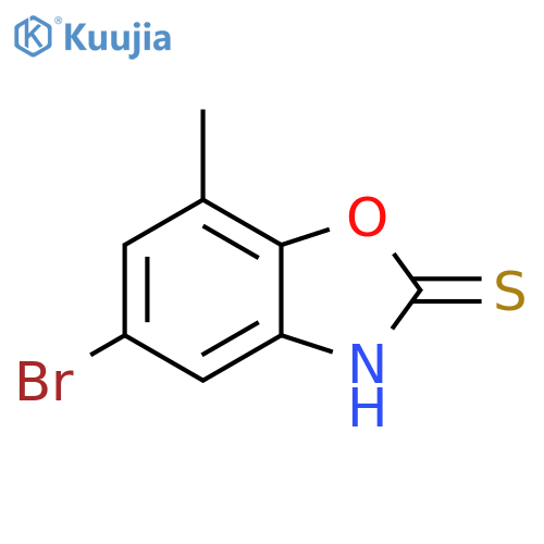 5-Bromo-7-methyl-2(3H)-benzoxazolethione structure