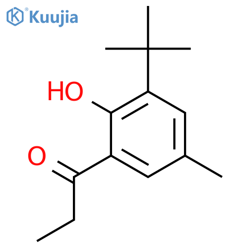 1-(3-tert-butyl-2-hydroxy-5-methylphenyl)propan-1-one structure