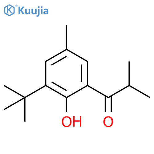 1-(3-tert-butyl-2-hydroxy-5-methylphenyl)-2-methylpropan-1-one structure