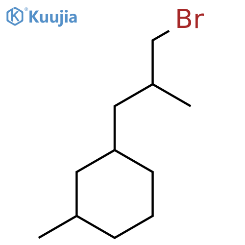 1-(3-Bromo-2-methylpropyl)-3-methylcyclohexane structure