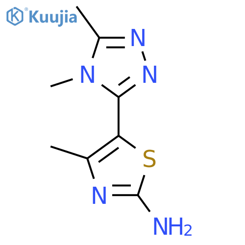 5-(dimethyl-4H-1,2,4-triazol-3-yl)-4-methyl-1,3-thiazol-2-amine structure