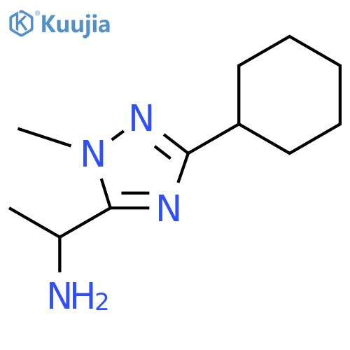 1-(3-cyclohexyl-1-methyl-1H-1,2,4-triazol-5-yl)ethan-1-amine structure