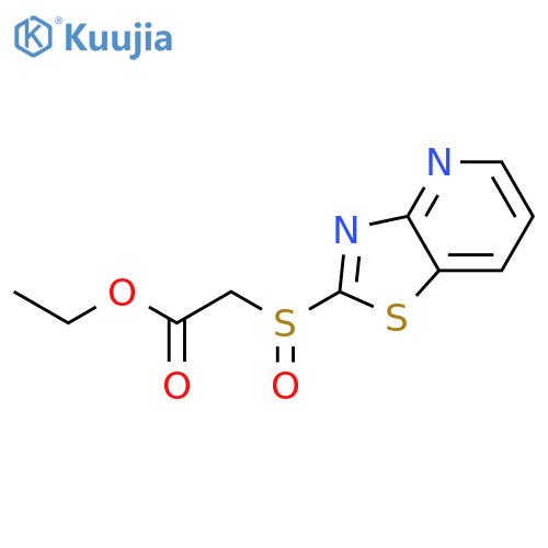 Acetic acid, (thiazolo[4,5-b]pyridin-2-ylsulfinyl)-, ethyl ester structure