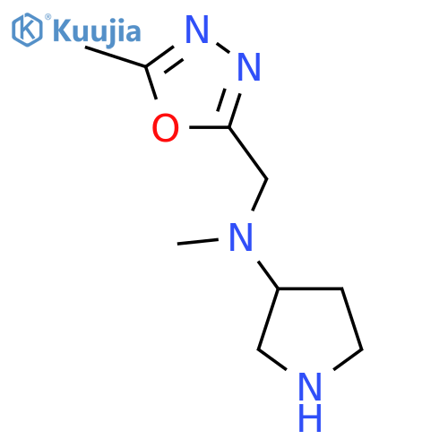 N-methyl-N-(5-methyl-1,3,4-oxadiazol-2-yl)methylpyrrolidin-3-amine structure